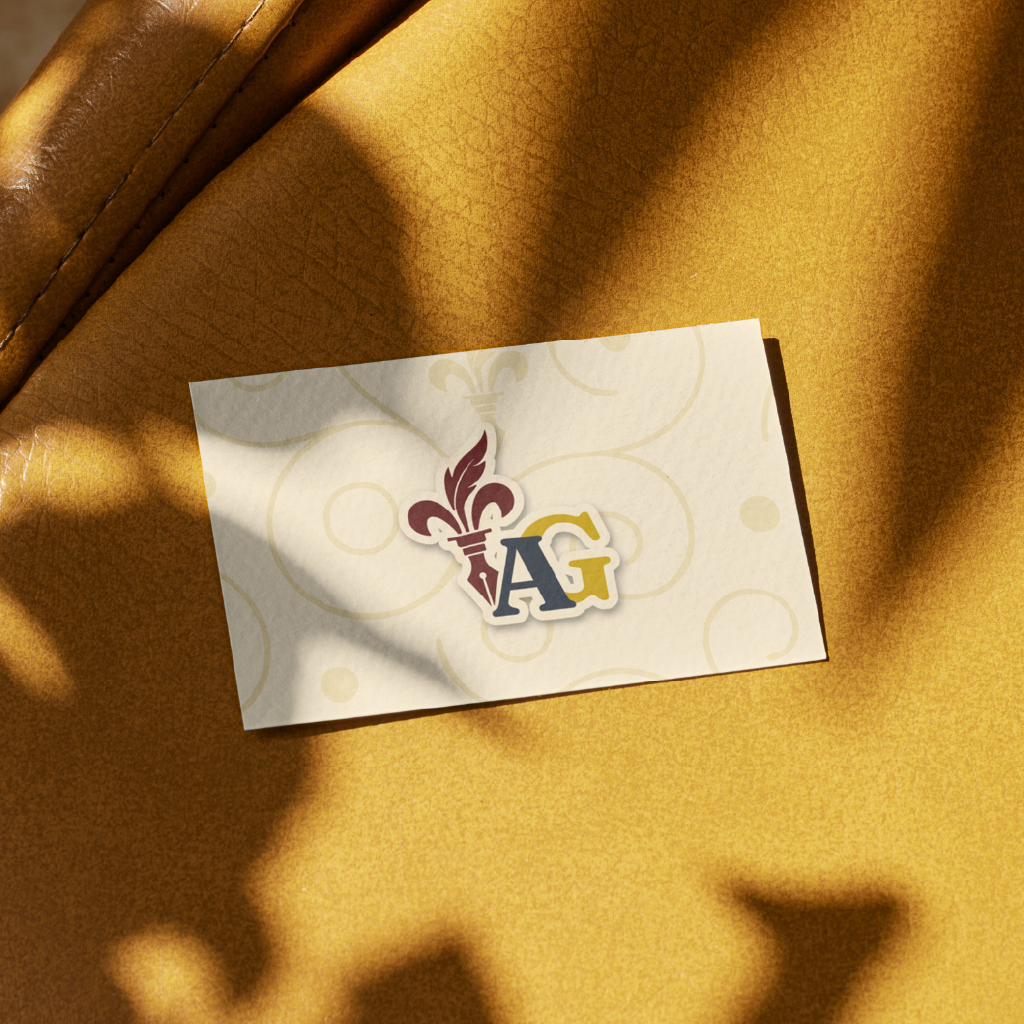 Mockup de l'identité visuelle d'audrey communication